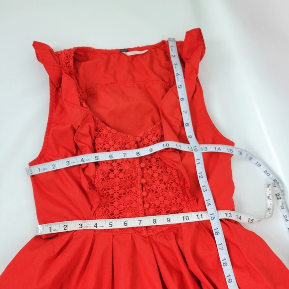 Free People Red Sleeveless Fit and Flare Dress Sz Small - Picture 2 of 12